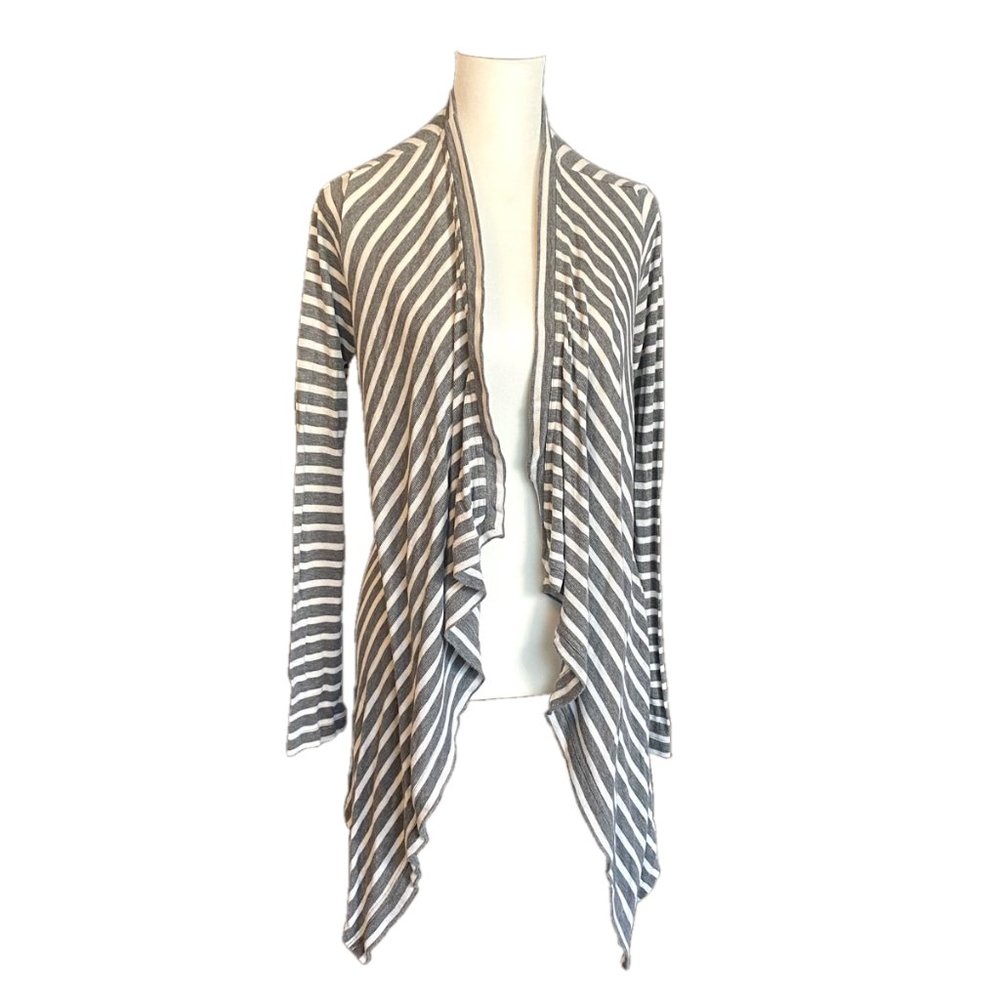 BCBGMAXAZRIA Striped Draped Cardigan